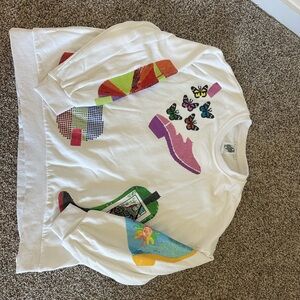 Queen of Sparkles Boot Sweatshirt Size L